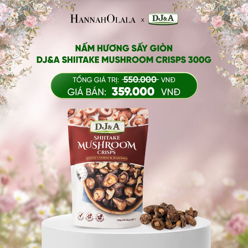  DEAL 1: NẤM HƯƠNG SẤY GIÒN DJ&A SHIITAKE MUSHROOM CRISPS 300G 