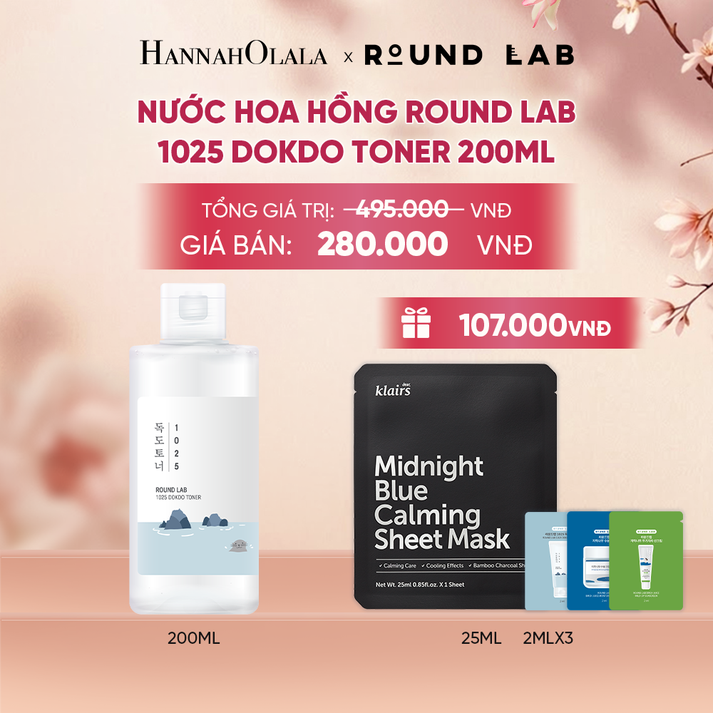  NƯỚC HOA HỒNG ROUND LAB 1025 DOKDO TONER 200ML BỔ SUNG ĐỘ ẨM LÀM DỊU DA - A533 