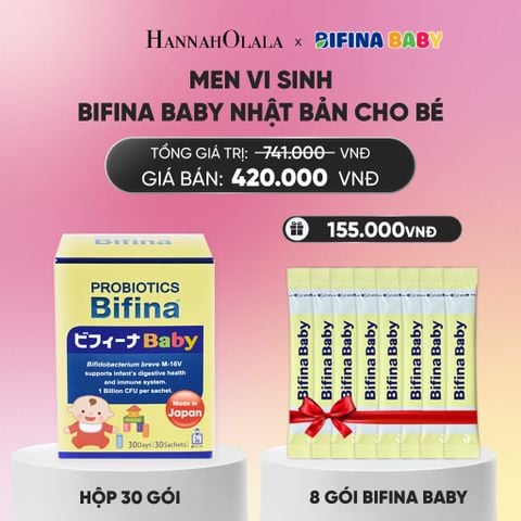  MEN VI SINH BIFINA BABY NHẬT BẢN CHO BÉ HỘP 30 GÓI_A2126 