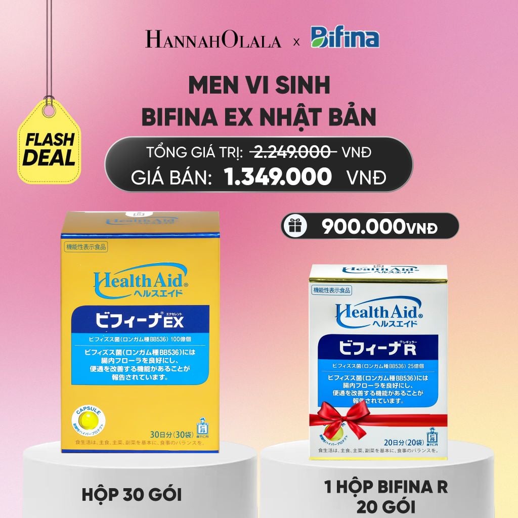  MEN VI SINH BIFINA EX NHẬT BẢN HỘP 30 GÓI - FLASH DEAL_A2130 
