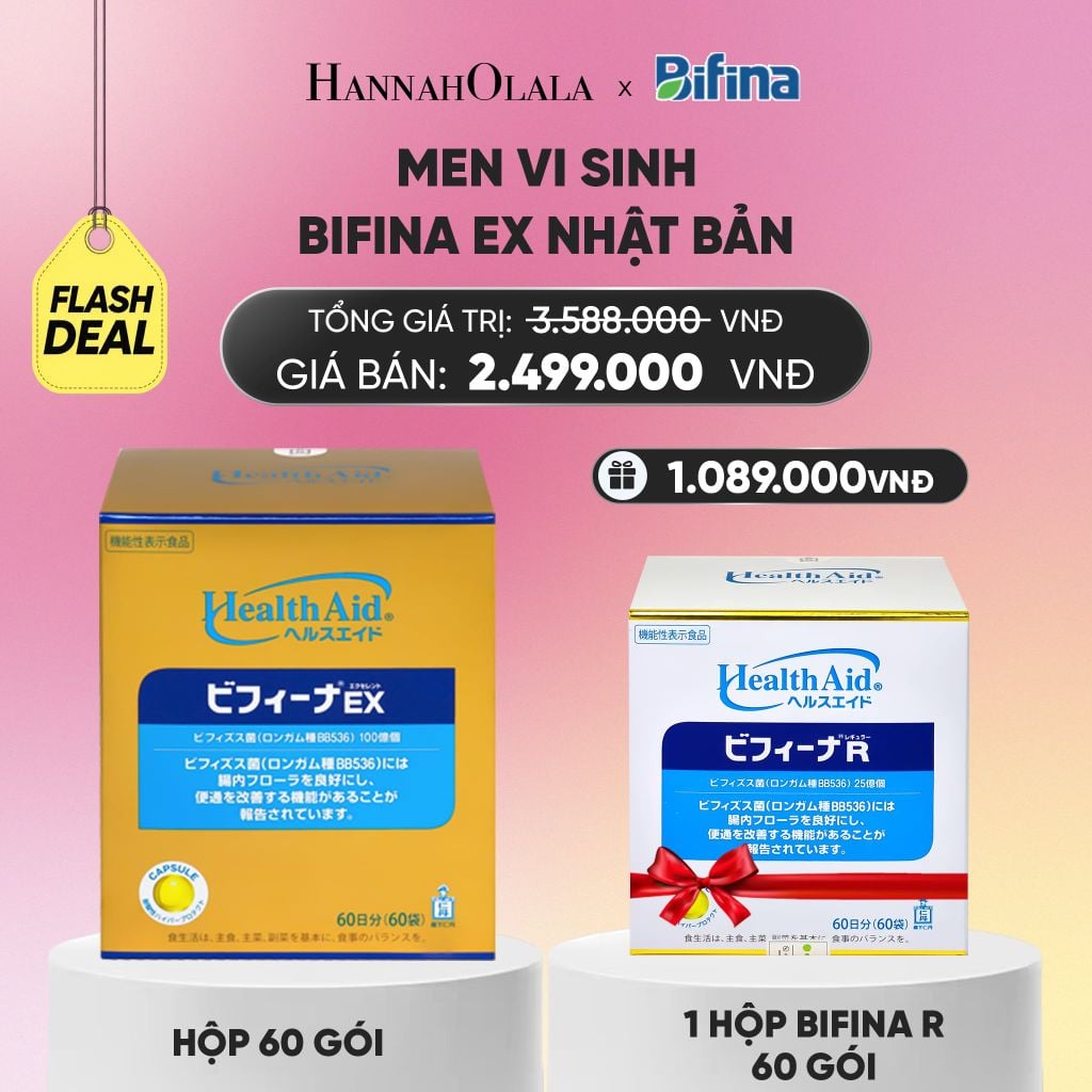  MEN VI SINH BIFINA EX HỘP 60 GÓI - FLASH DEAL_A2131 