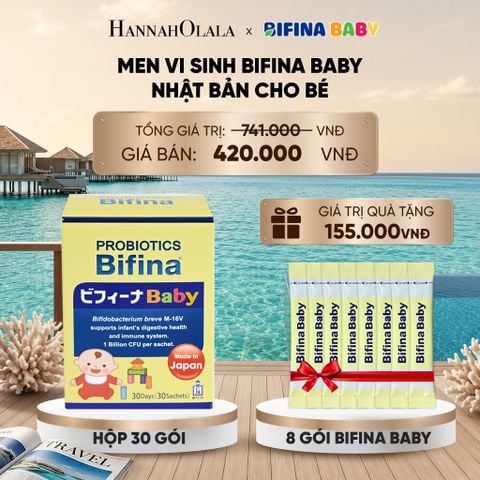  MEN VI SINH BIFINA BABY NHẬT BẢN CHO BÉ HỘP 30 GÓI_ D18 
