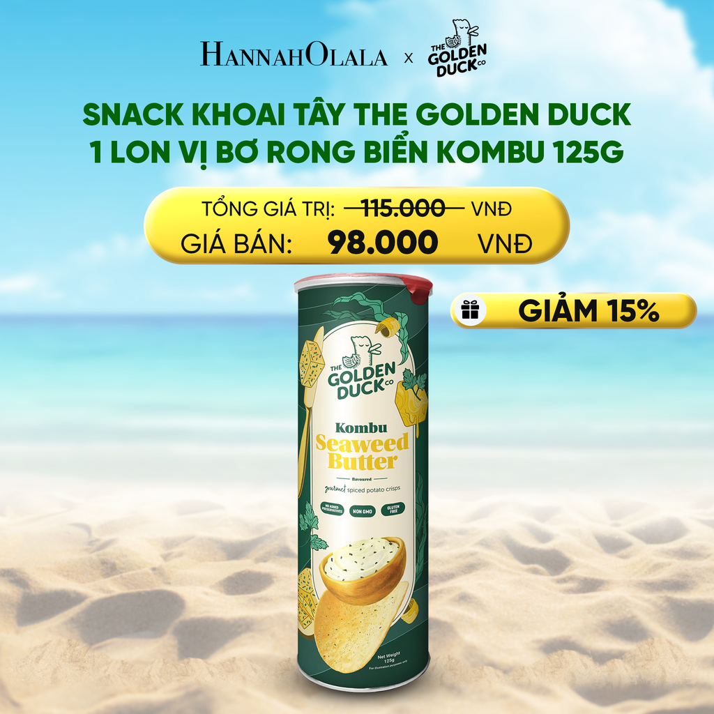  DEAL 2: SNACK KHOAI TÂY GOLDEN DUCK SINGAPORE 6 LON TẶNG 2 LON, 5 VỊ 