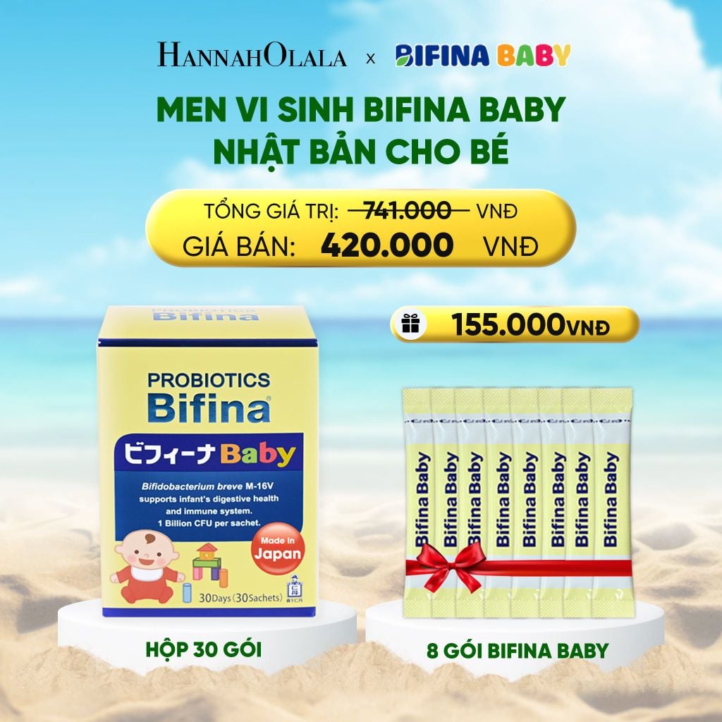  DEAL 1: MEN VI SINH BIFINA BABY NHẬT BẢN CHO BÉ HỘP 30 GÓI 