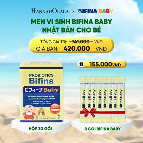 DEAL 1: MEN VI SINH BIFINA BABY NHẬT BẢN CHO BÉ HỘP 30 GÓI 