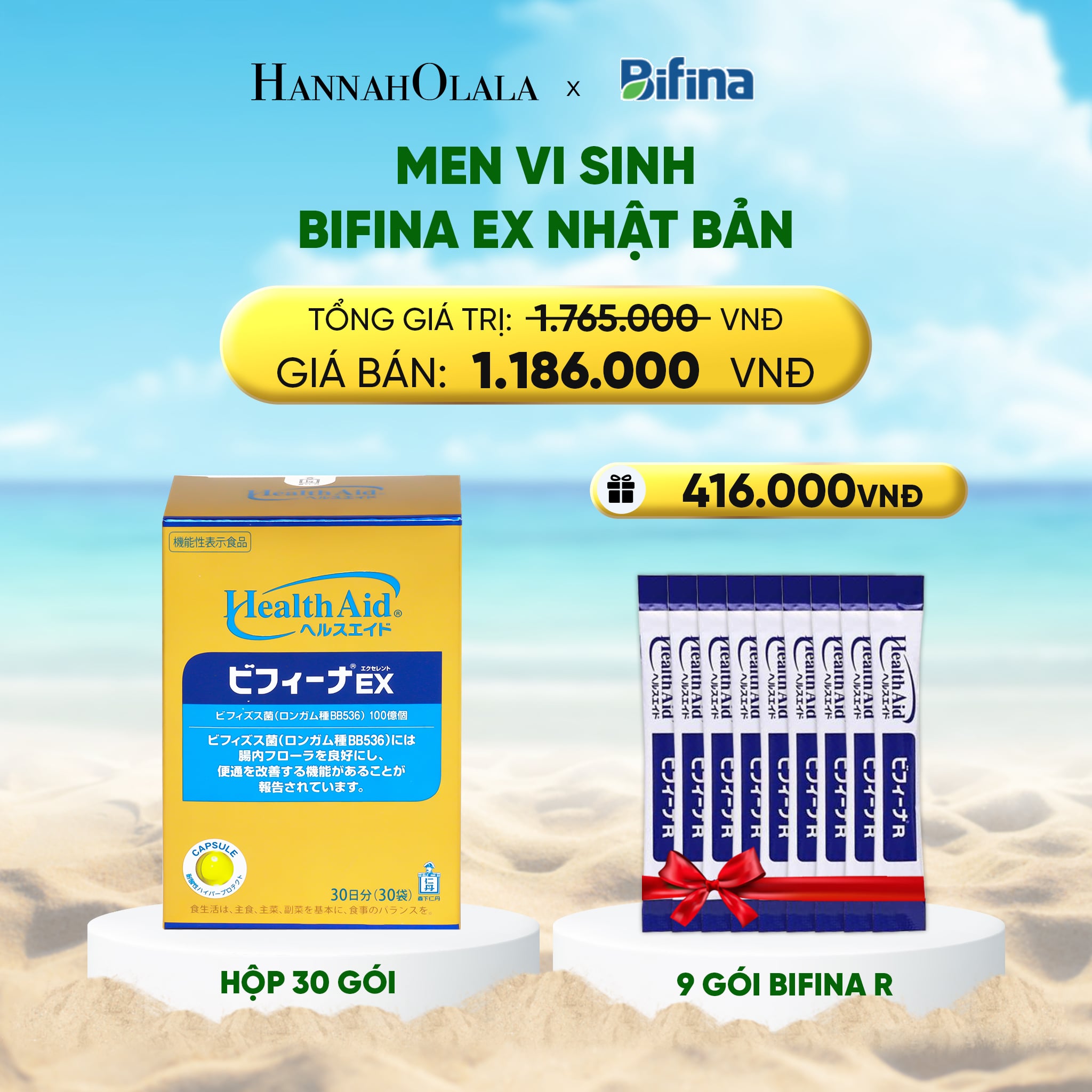 Men Vi Sinh Bifina EX Hộp 30 Gói