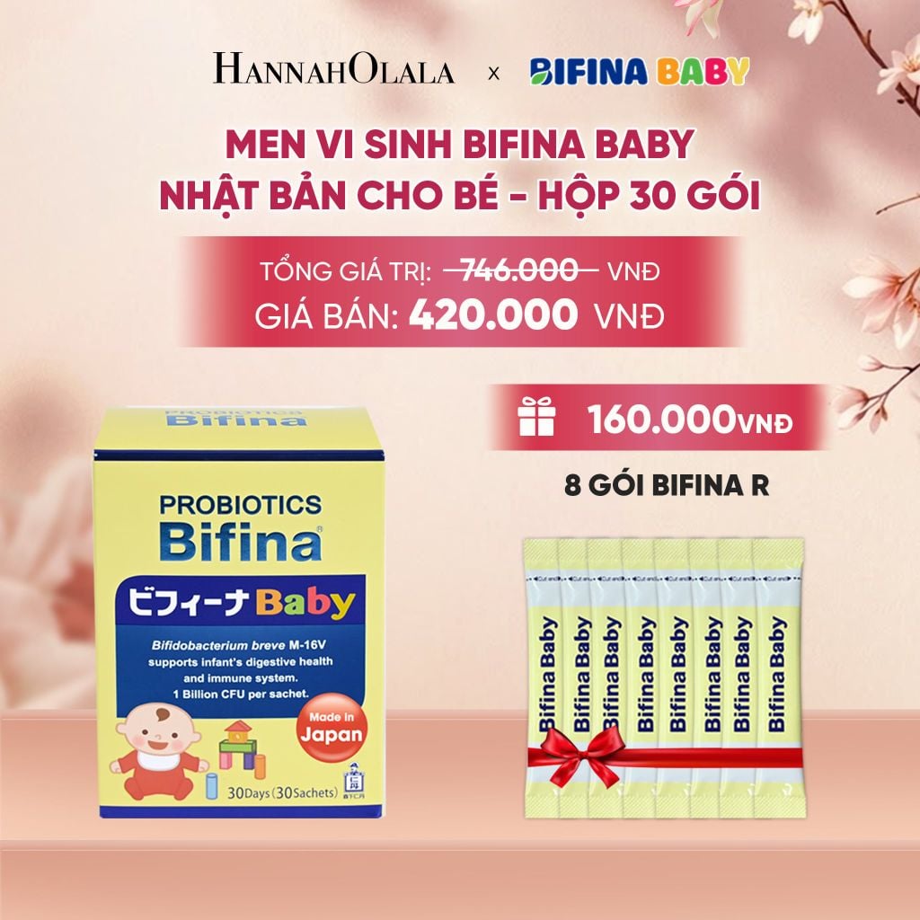  MEN VI SINH BIFINA BABY NHẬT BẢN CHO BÉ HỘP 30 GÓI _ DEAL 1 - A13 
