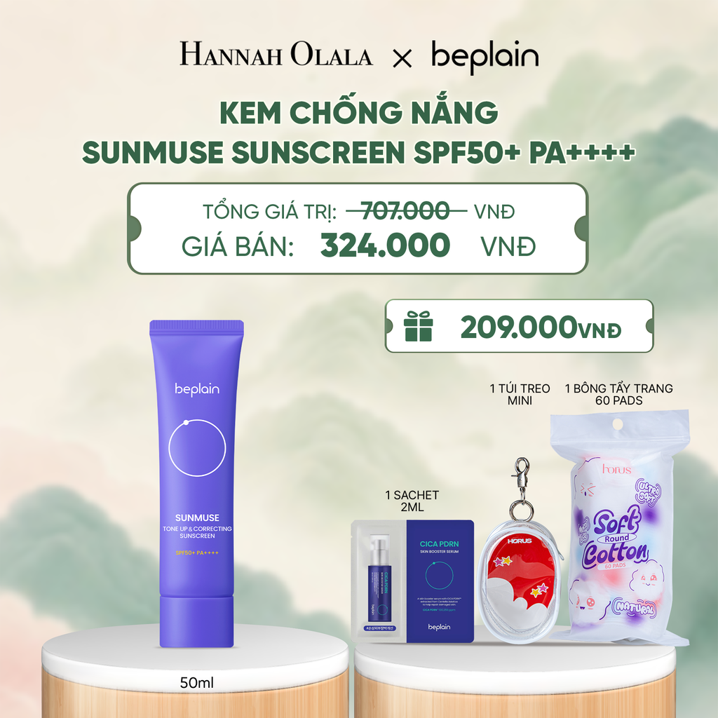  KEM CHỐNG NẮNG BEPLAIN SUNMUSE SUNSCREEN SPF50+ PA++++ 50ML PHÂN LOẠI BẤT KÌ - A1393 