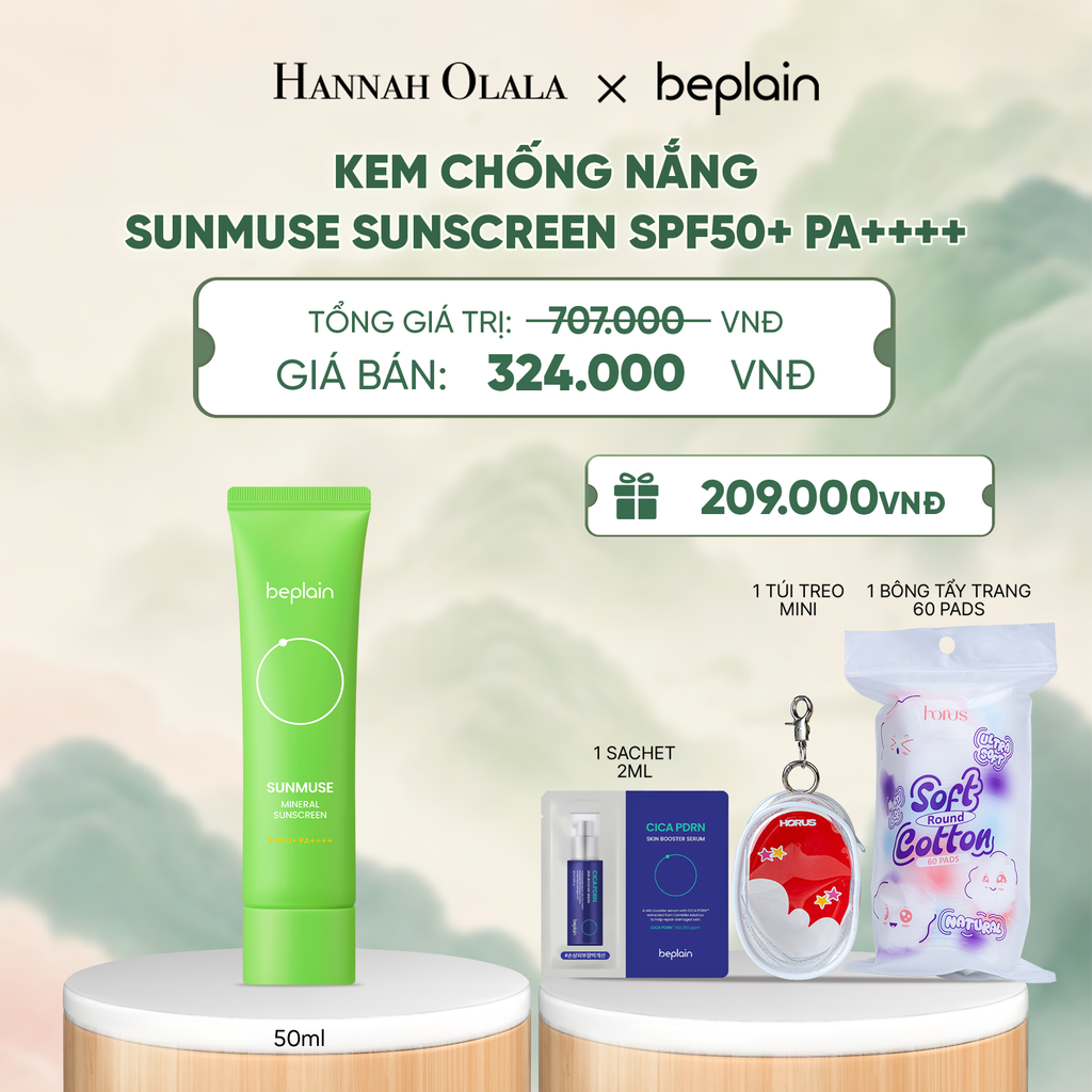  KEM CHỐNG NẮNG BEPLAIN SUNMUSE SUNSCREEN SPF50+ PA++++ 50ML PHÂN LOẠI BẤT KÌ - A1393 