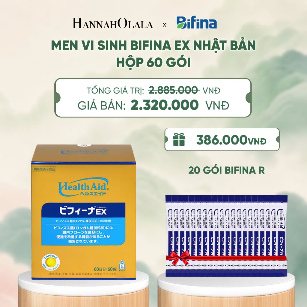  MEN VI SINH BIFINA EX HỘP 60 GÓI - DEAL 3 - A830 