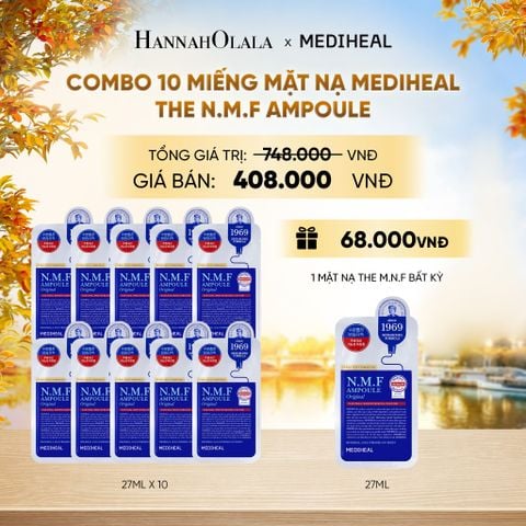  MEDIHEAL MẶT NẠ THE N.M.F AMPOULE MASK ORIGINAL 27ML (COMBO 10 MIẾNG) - E67 