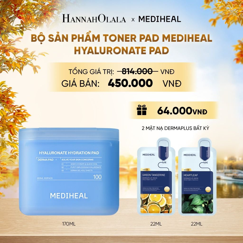 MEDIHEAL BỘ SẢN PHẨM TONER PAD 170ML - E38 
