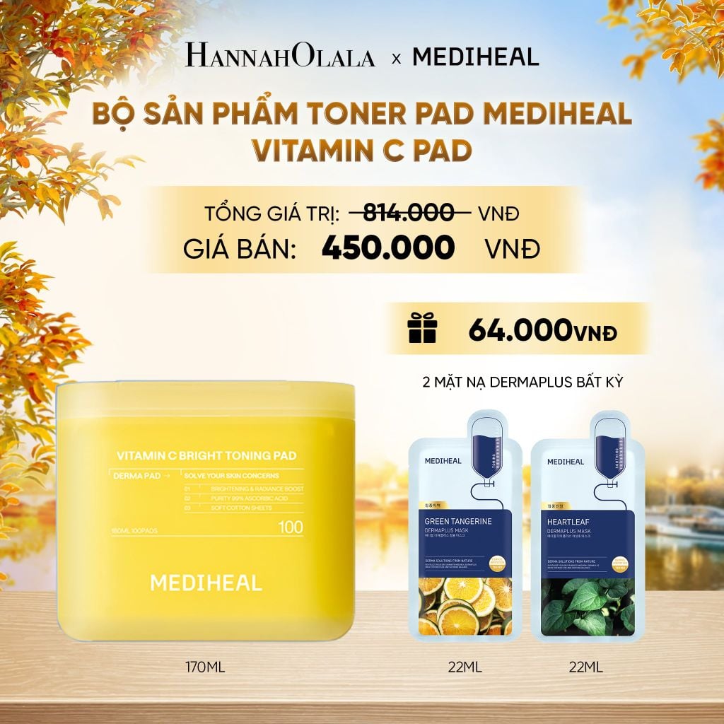  MEDIHEAL BỘ SẢN PHẨM TONER PAD 170ML - E38 