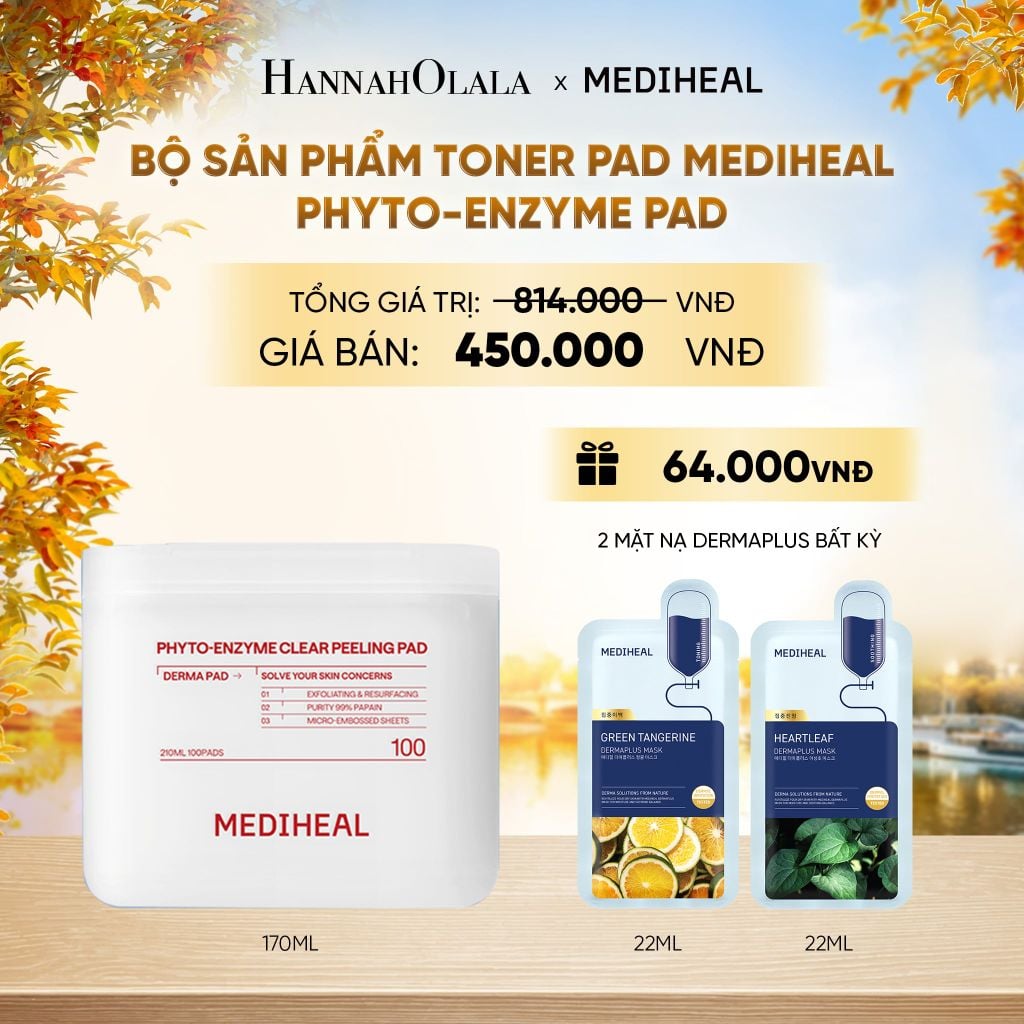  MEDIHEAL BỘ SẢN PHẨM TONER PAD 170ML - E38 