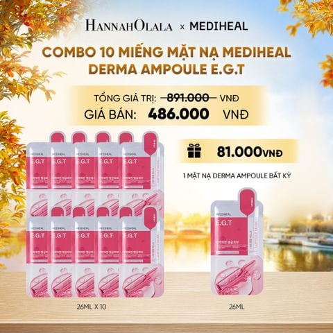  MEDIHEAL MẶT NẠ DERMA AMPOULE MASK 26ML (COMBO 10 MIẾNG) BẤT KỲ - E51 