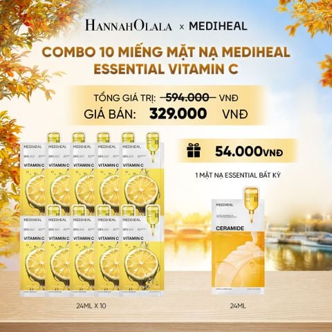  MEDIHEAL MẶT NẠ ESSENTIAL MASK 24ML (COMBO 10 MIẾNG) BẤT KỲ - E59 