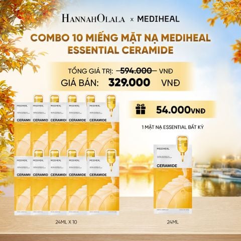  MEDIHEAL MẶT NẠ ESSENTIAL MASK 24ML (COMBO 10 MIẾNG) BẤT KỲ - E59 