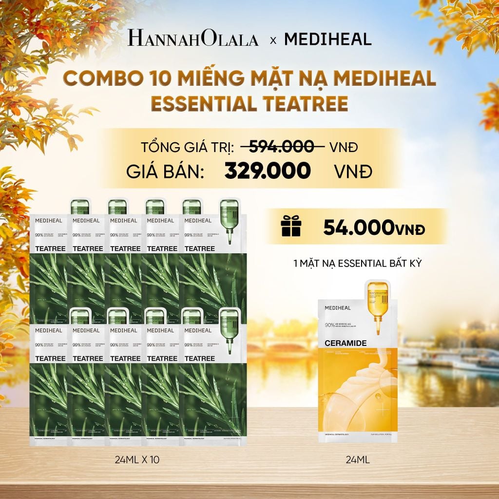  MEDIHEAL MẶT NẠ ESSENTIAL MASK 24ML (COMBO 10 MIẾNG) BẤT KỲ - E59 