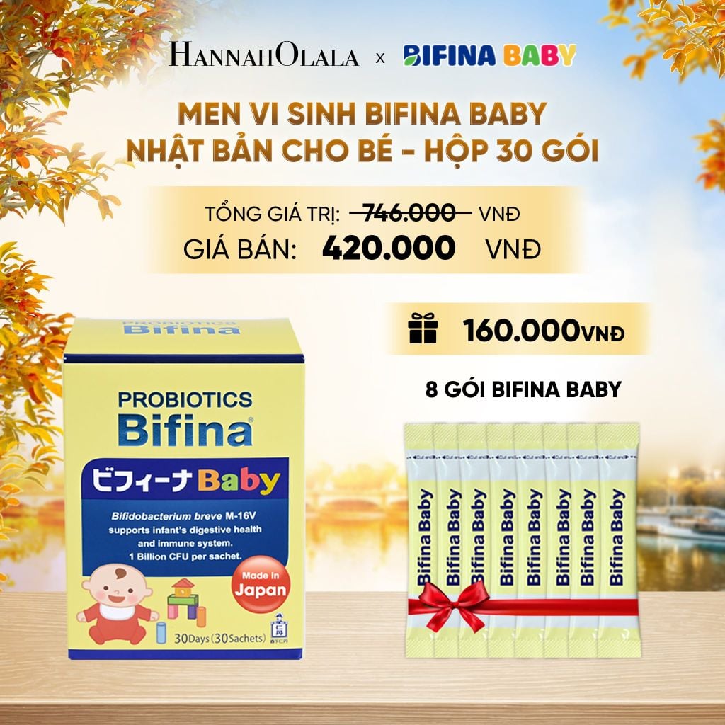  MEN VI SINH BIFINA BABY NHẬT BẢN CHO BÉ HỘP 30 GÓI - DEAL 1 - E1696 
