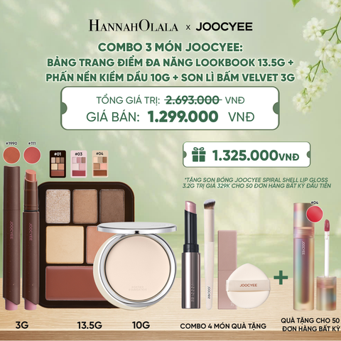  COMBO 3: PHẤN NỀN KIỀM DẦU + LOOKBOOK + SON LÌ BẤM - A1403 