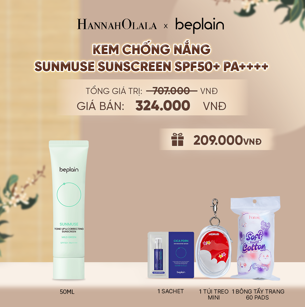  KEM CHỐNG NẮNG BEPLAIN SUNMUSE SUNSCREEN SPF50+ PA++++ 50ML PHÂN LOẠI BẤT KÌ - A265 