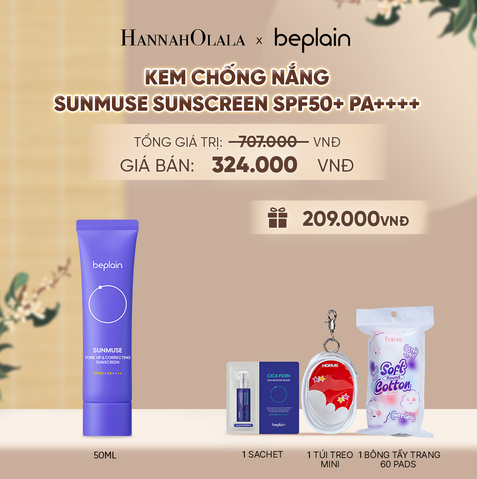  KEM CHỐNG NẮNG BEPLAIN SUNMUSE SUNSCREEN SPF50+ PA++++ 50ML PHÂN LOẠI BẤT KÌ - A265 