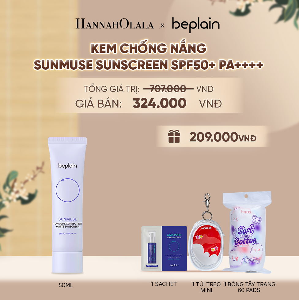  KEM CHỐNG NẮNG BEPLAIN SUNMUSE SUNSCREEN SPF50+ PA++++ 50ML PHÂN LOẠI BẤT KÌ - A265 