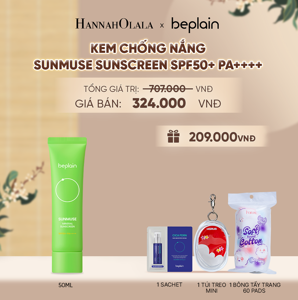  KEM CHỐNG NẮNG BEPLAIN SUNMUSE SUNSCREEN SPF50+ PA++++ 50ML PHÂN LOẠI BẤT KÌ - A265 