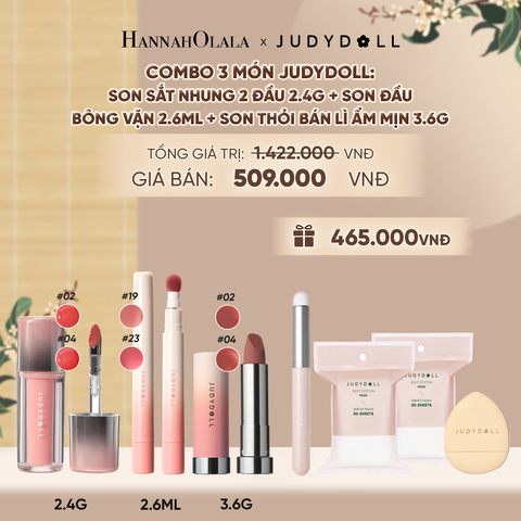  COMBO 3: SON SẮT 2 ĐẦU MỚI + SON ĐẦU BÔNG VẶN + SON THỎI BÁN LÌ ẨM MỊN - A1423 