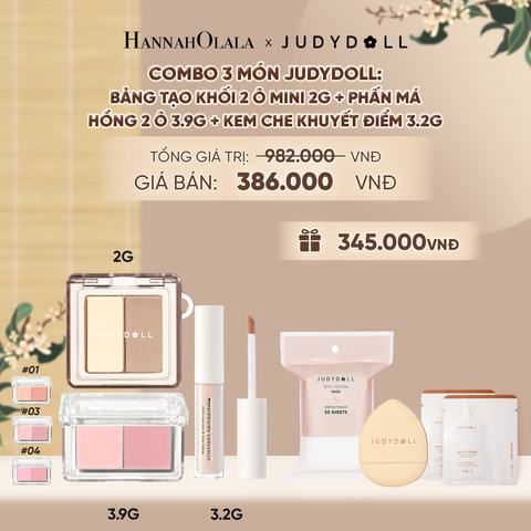  COMBO 3: KEM CHE KHUYẾT ĐIỂM + BẢNG TẠO KHỐI MINI + MÁ HỒNG 2 MÀU - A1427 