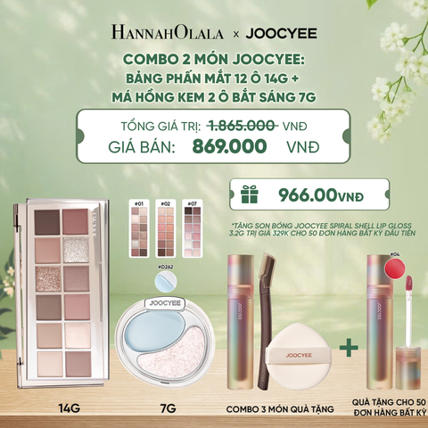  COMBO 2: BẢNG PHẤN MẮT 12 Ô + MÁ KEM 2 Ô BẮT SÁNG - A1378 
