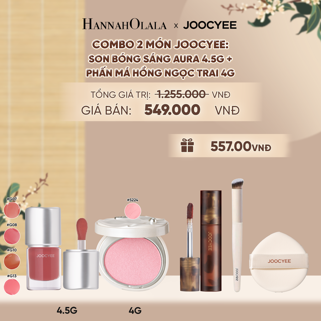  COMBO 2: SON BÓNG AURA + PHẤN MÁ HỒNG NGỌC TRAI - A1393 