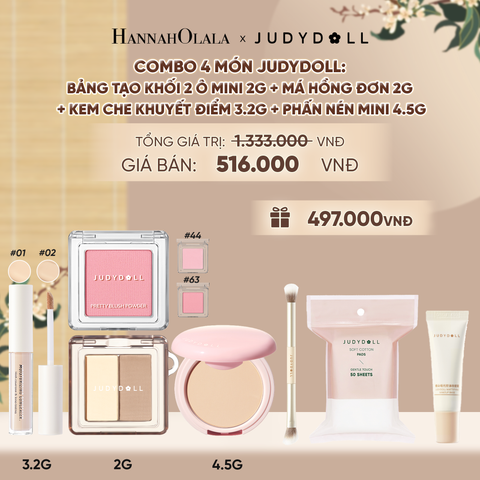  COMBO 4: CHE KHUYẾT ĐIỂM + MÁ HỒNG ĐƠN + BẢNG TẠO KHỐI MINI + PHẤN NÉN MINI - A1440 