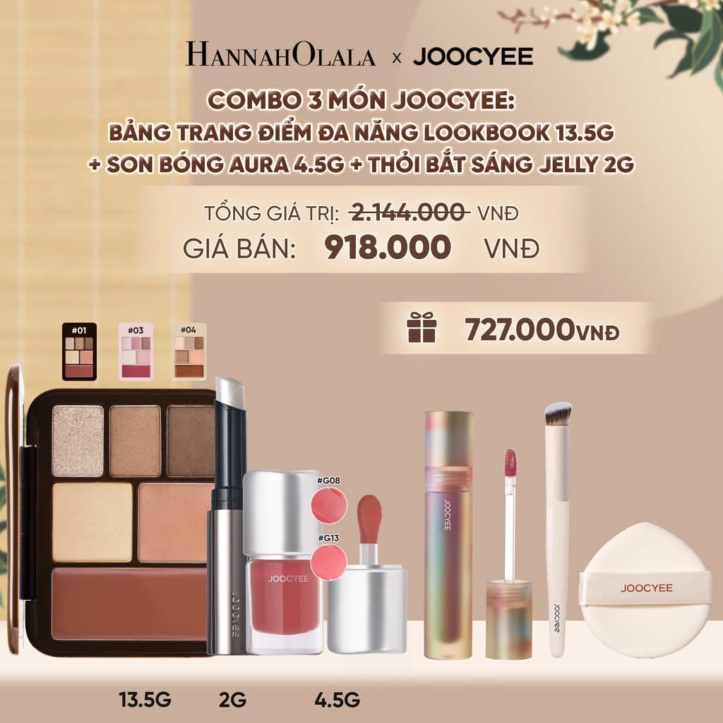  COMBO 3: LOOKBOOK + SON BÓNG AURA + THỎI BẮT SÁNG - A1397 