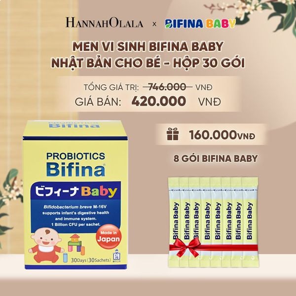  MEN VI SINH BIFINA BABY NHẬT BẢN CHO BÉ HỘP 30 GÓI - DEAL 1 - A498 