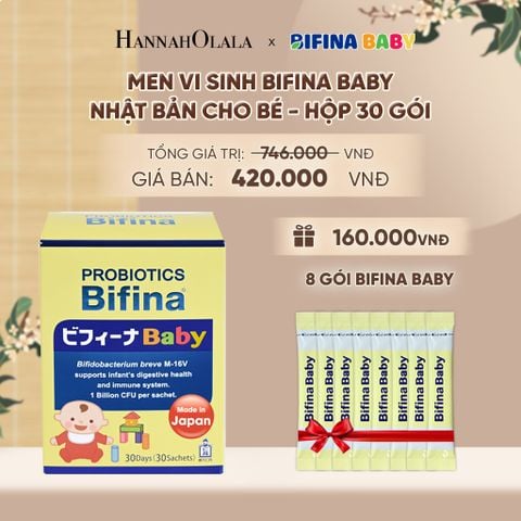  MEN VI SINH BIFINA BABY NHẬT BẢN CHO BÉ HỘP 30 GÓI - DEAL 1 - A498 