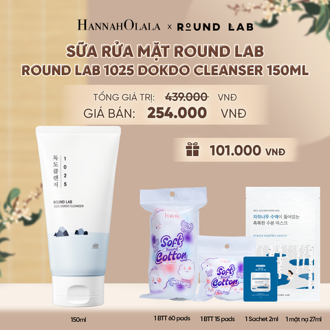 SỮA RỬA MẶT ROUND LAB 1025 DOKDO CLEANSER 150ML LOẠI BỎ BỤI BẨN DẦU THỪA - A1093 