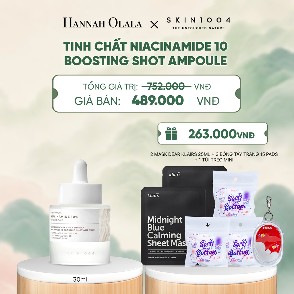  NEW SKU SKIN1004 TINH CHẤT MADAGASCAR CENTELLA NIACINAMIDE 10 BOOSTING SHOT AMPOULE 30ML (IP04) - A1503 