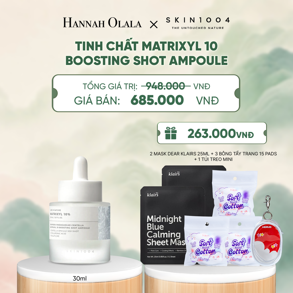  NEW SKU SKIN1004 TINH CHẤT MADAGASCAR CENTELLA MATRIXYL 10 BOOSTING SHOT AMPOULE 30ML (IP04) - A1504 
