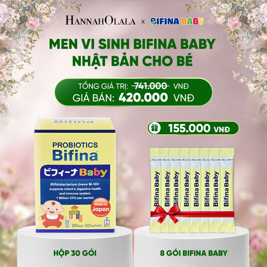  E1439_DEAL 1: MEN VI SINH BIFINA BABY NHẬT BẢN CHO BÉ HỘP 30 GÓI 