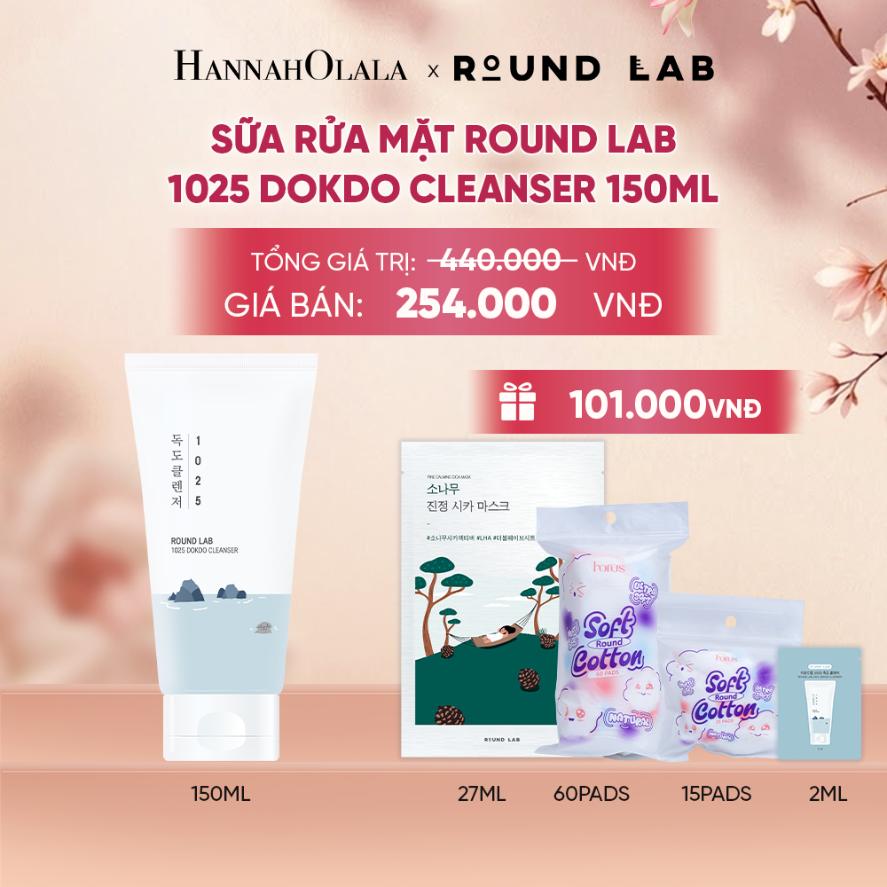  SỮA RỬA MẶT ROUND LAB 1025 DOKDO CLEANSER 150ML LOẠI BỎ BỤI BẨN DẦU THỪA - A535 