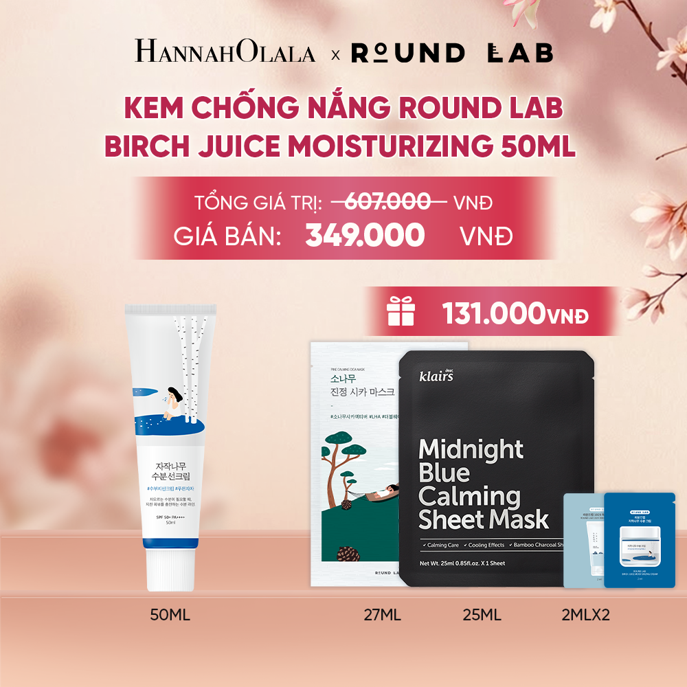  KEM CHỐNG NẮNG ROUND LAB BIRCH JUICE MOISTURIZING 50ML BẢO VỆ DA QUANG PHỔ RỘNG - A534 