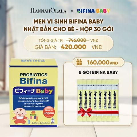  MEN VI SINH BIFINA BABY NHẬT BẢN CHO BÉ HỘP 30 GÓI _ DEAL 1 - A13 