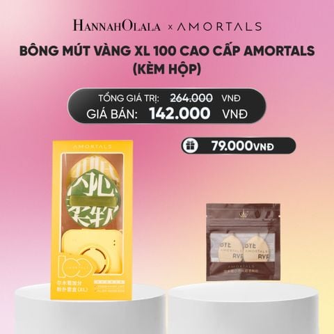  BÔNG MÚT VÀNG XL 100 CAO CẤP AMORTALS (KÈM HỘP)_A2372 