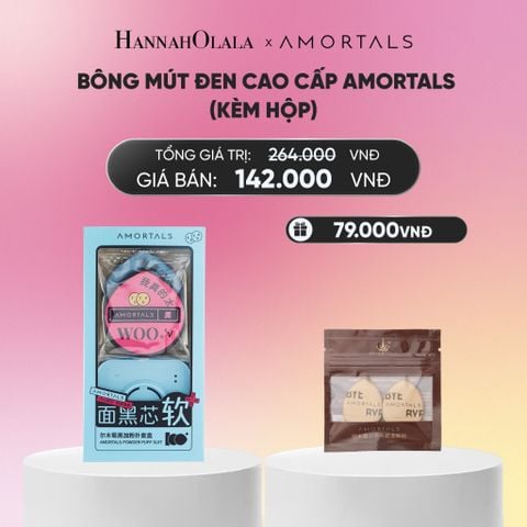  BÔNG MÚT ĐEN CAO CẤP AMORTALS (KÈM HỘP)_A2373 