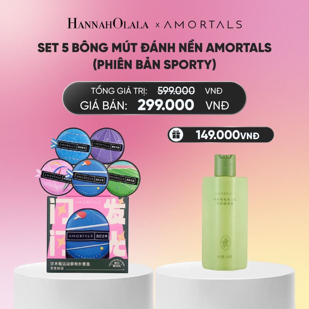  SET 5 BÔNG MÚT ĐÁNH NỀN AMORTALS (PHIÊN BẢN SPORTY)_A2378 