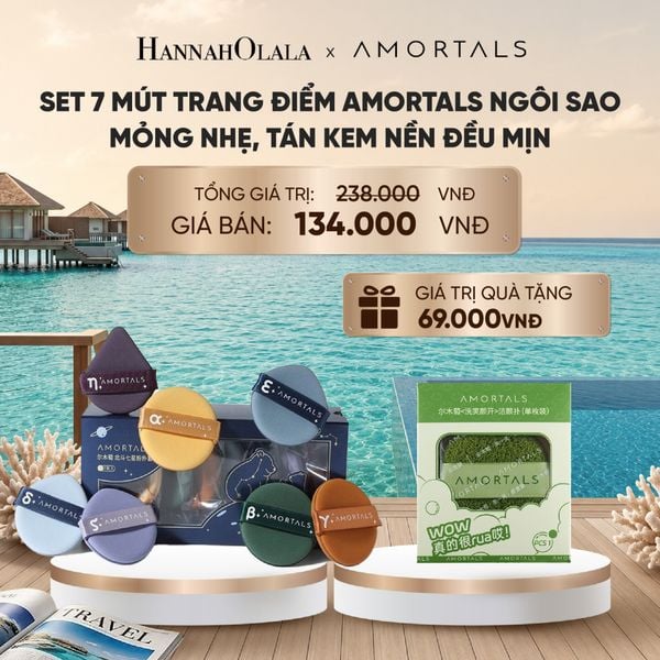  SET 7 MÚT TRANG ĐIỂM AMORTALS NGÔI SAO – MỎNG NHẸ, TÁN KEM NỀN ĐỀU MỊN_ D182 