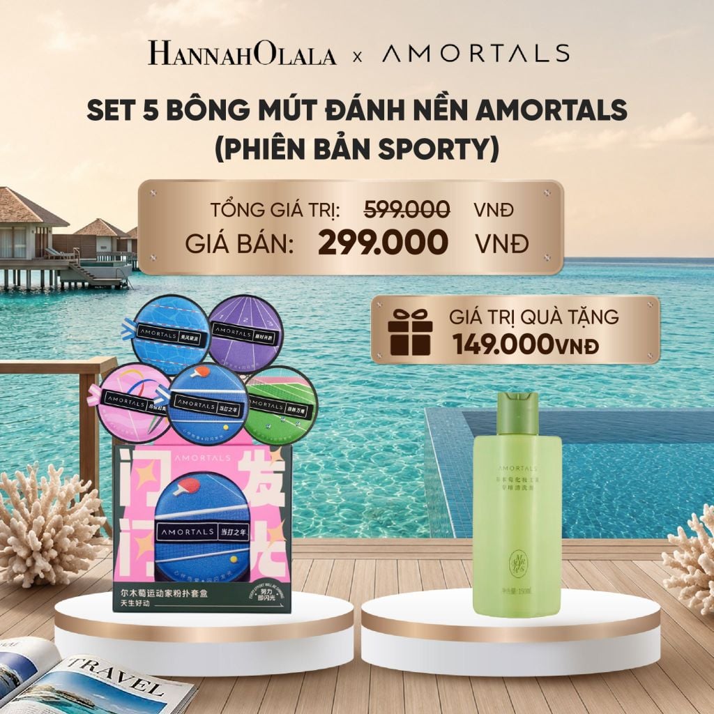  SET 5 BÔNG MÚT ĐÁNH NỀN AMORTALS (PHIÊN BẢN SPORTY)_ D362 