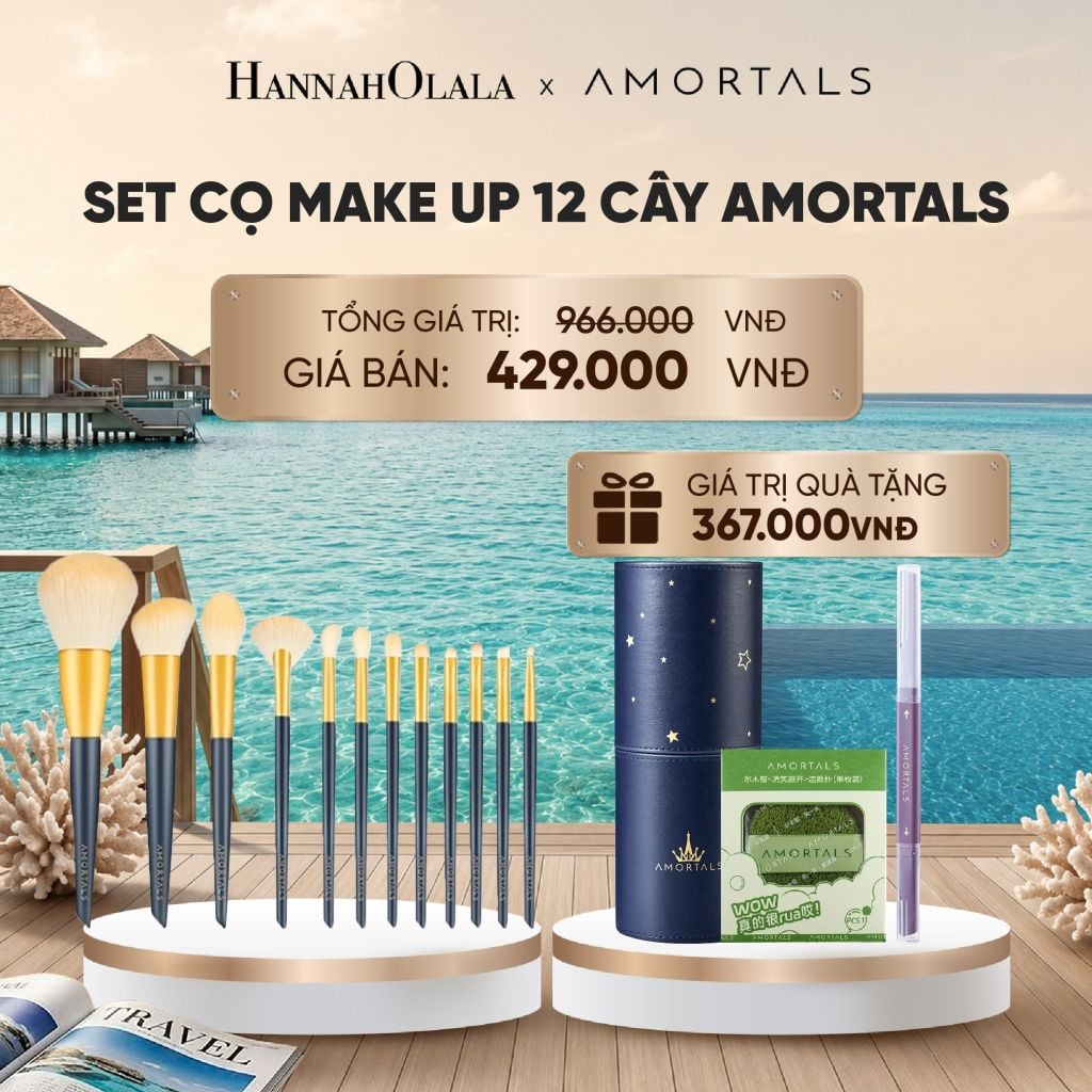  SET CỌ MAKE UP 12 CÂY AMORTALS 