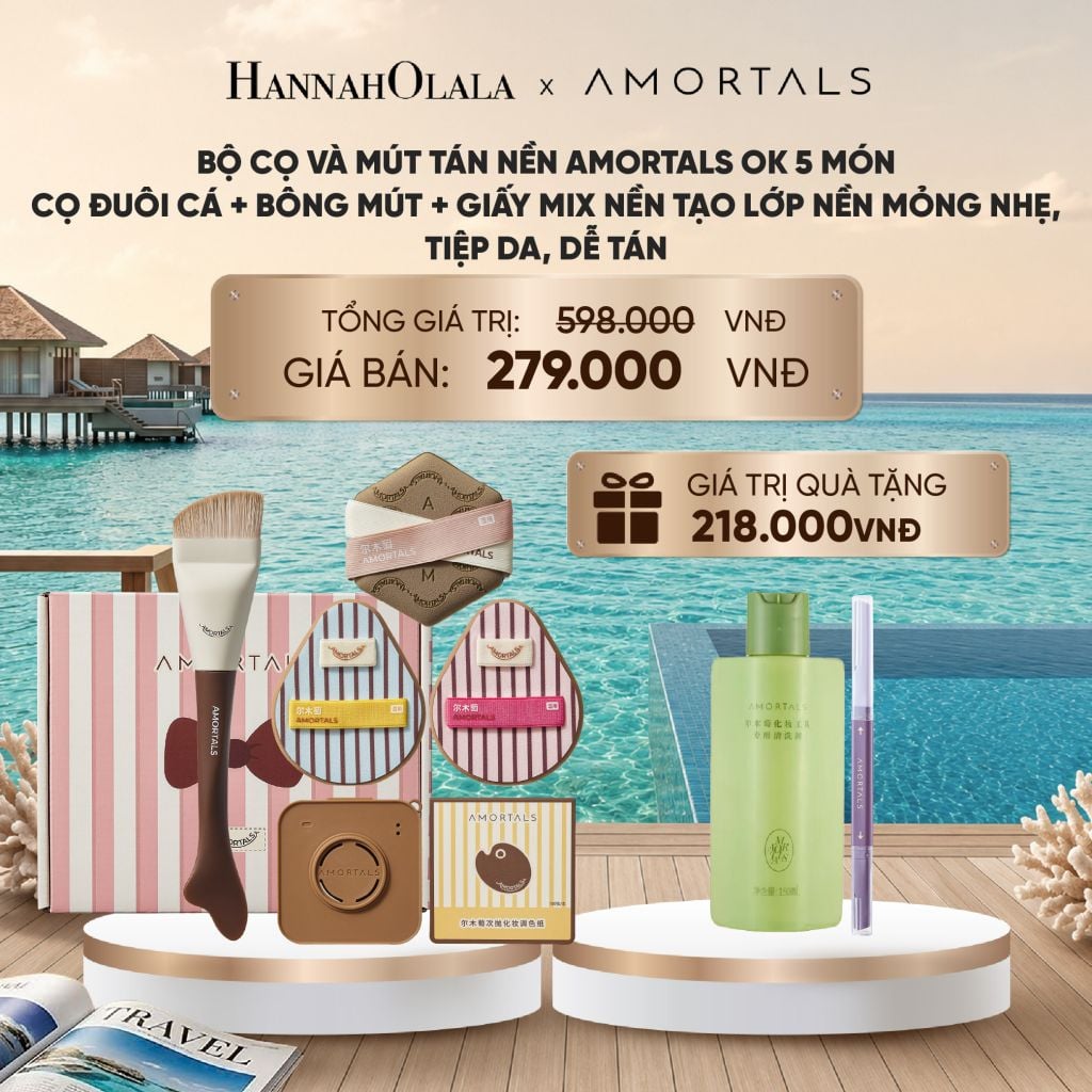  BỘ CỌ VÀ MÚT TÁN NỀN AMORTALS OK 5 MÓN – CỌ ĐUÔI CÁ + BÔNG MÚT + GIẤY MIX NỀN TẠO LỚP NỀN MỎNG NHẸ, TIỆP DA, DỄ TÁN_ D281 